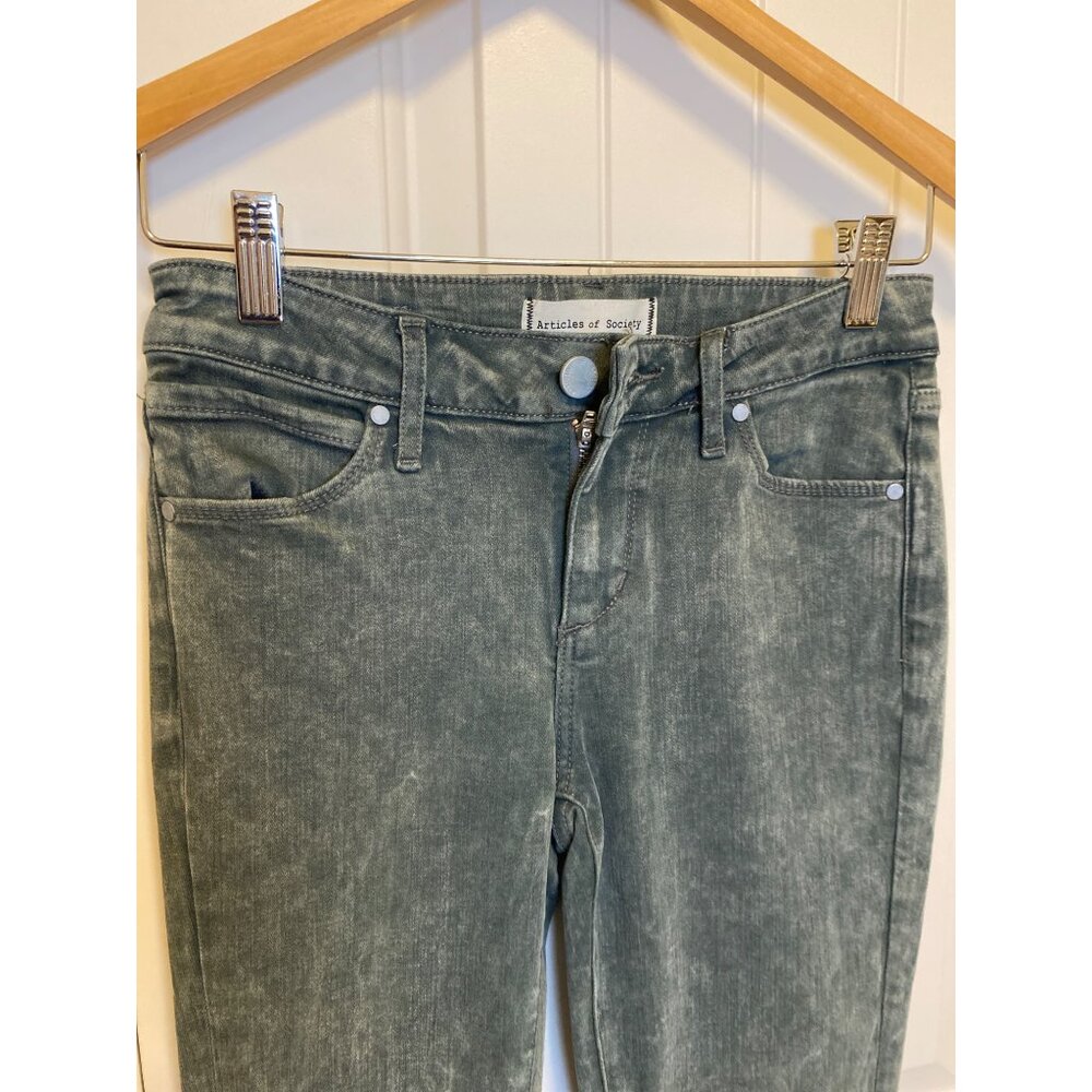 Articles Of Society Womens Gray Denim Skinny Jeans Size 25 - Picture 3 of 8
